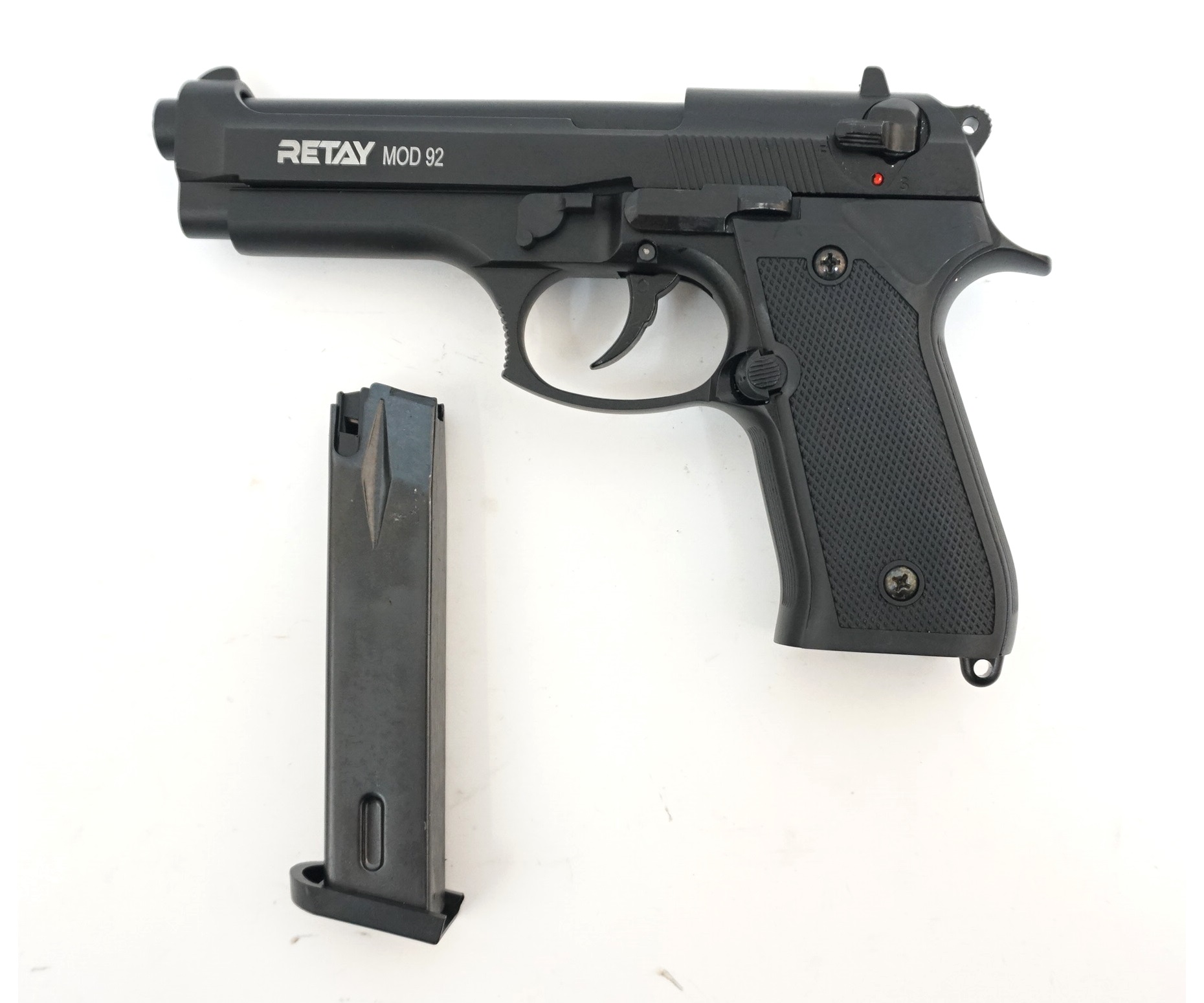 Пистолет охолощенный MOD92 (Beretta 92), к.9мм (черн.)